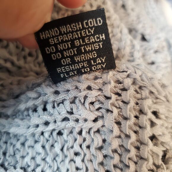 BCBG Maxazria Knit Long Cardigan Sweater Gray Duster Size Medium Button Front - Picture 12 of 13